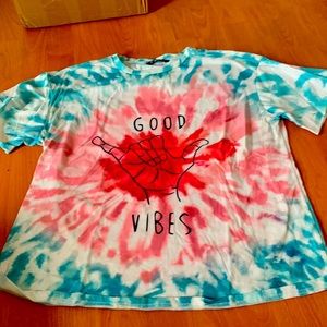 good vibes tie dye shirt